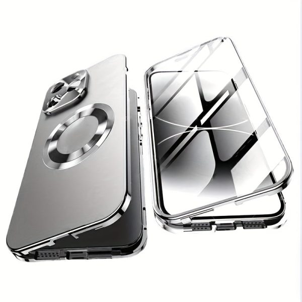 [Magnetic Privacy Case] Magnetic Privacy Protection Case for Iphone 16/15/14/13/12 Pro Max Plus Series, with Anti-Peep Screen and Two-In-One Design, Full Metal Frame - Image 8