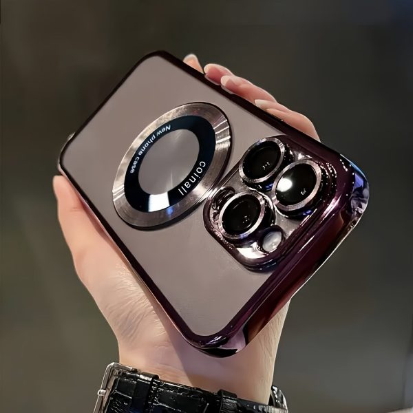 New Luxury Transparent Magnetic Wireless Charging Phone Case for Iphone 16/15/14/13/12/11 Pro Max Plus with Lens Protector Shockproof TPU Clear Cover - Image 3
