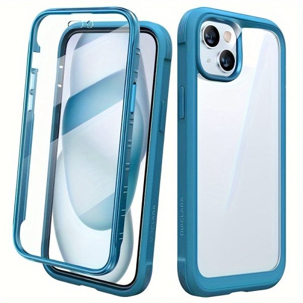 360 Degree Rugged SOLIGU Phone Case with Integrated Touch-Sensitive Anti-Scratch Screen Guard for iPhone 15 14 13 12 11/ Plus/ Pro/ Pro Max, Blue - Image 22