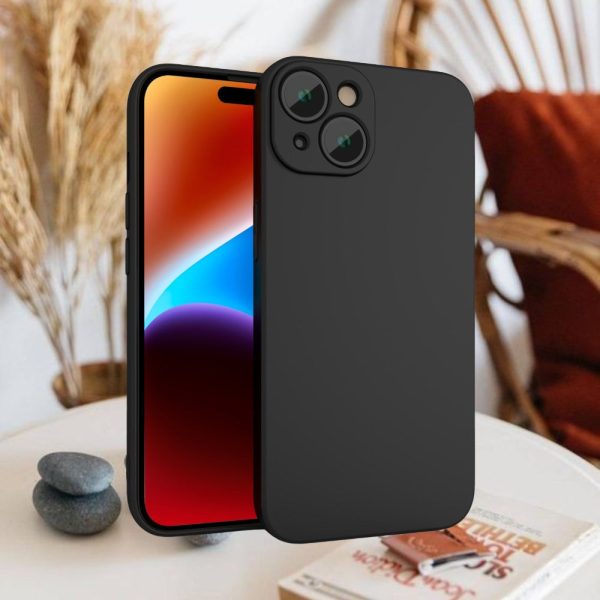 A Stylish, Matte Black Phone Cover Featuring a Reflective Surface, Tailored for Iphone Models 15, 14, 13, 12, And 11 Plus Pro Max Mini. It Provides Extensive Lens Safeguarding And Serves As an Excellent Present for Individuals Who Value Minimalism. - Image 5