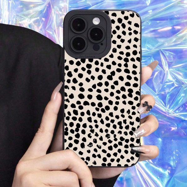 A Custom Full Cover TPU Case with a Black Polka Dot Design for Iphone Models 16, 15, 14, 13, 12, 11 Pro Max, And Xs. - Image 2
