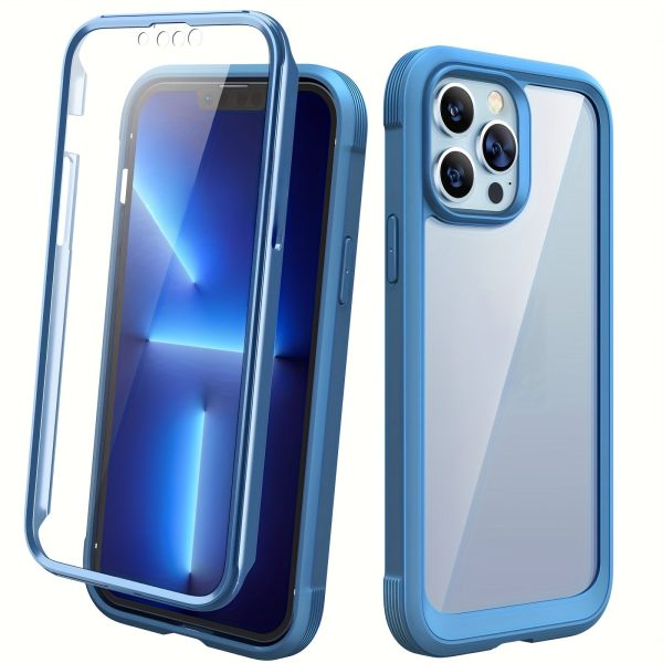 360 Degree Rugged SOLIGU Phone Case with Integrated Touch-Sensitive Anti-Scratch Screen Guard for iPhone 15 14 13 12 11/ Plus/ Pro/ Pro Max, Blue - Image 23