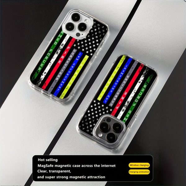 This magnetic phone case with an American flag is suitable for iPhone 16, 16 Pro, 16 Pro Max, 15 Plus, 14, 13, 12, 11 X, XS and Max Max models. It showcases a unique flag design and includes a comprehensive drop-proof shell as well as a new protective cas - Image 2