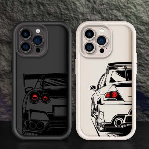 Stylish And Sporty Cases Inspired by Cars for Apple Iphone Models 16, 15, 13, 12, 11 Pro Max, Plus, And Mini, Featuring a Bold Trapezoidal Design.