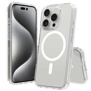 Case for Iphone 16 Pro Max/Iphone 15 Plus, Works with Magsafe, Offers Shockproof Protection, Anti-Yellowing Features, Compatible with Iphone 14, Classic Hybrid Design, Clear Acrylic Magnetic Case.