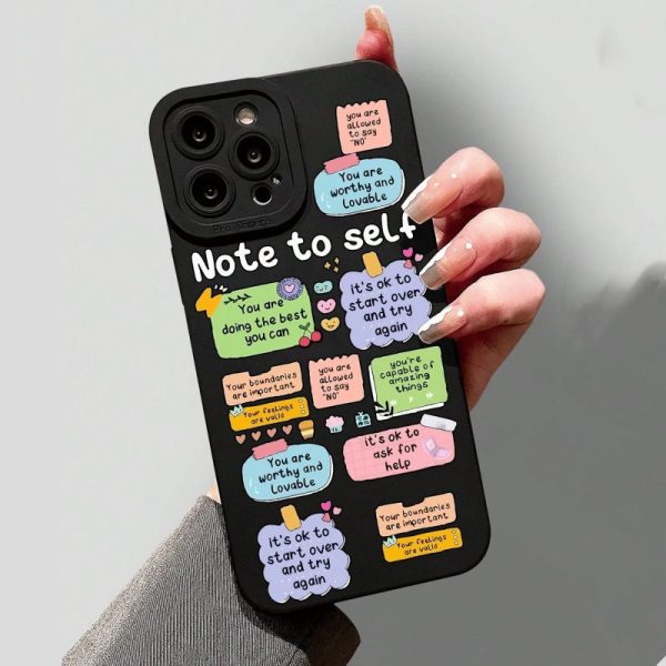 A Protective Phone Case Featuring Motivational Messages, Designed for Various Iphone Models Including The 16 Pro Max, 15, 14, 13, 12, 11, And Xsmax, with a Full Shockproof Black Soft Cover. - Image 2