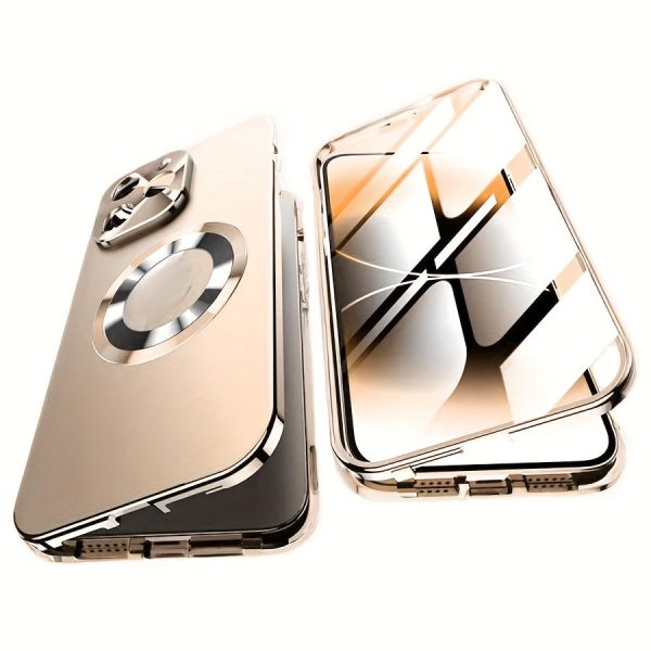 [Magnetic Privacy Case] Magnetic Privacy Protection Case for Iphone 16/15/14/13/12 Pro Max Plus Series, with Anti-Peep Screen and Two-In-One Design, Full Metal Frame - Image 6