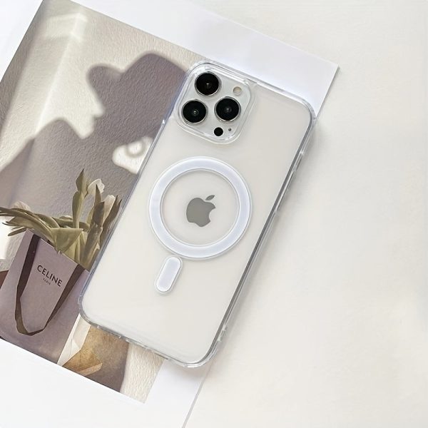 Case for Iphone 16 Pro Max/Iphone 15 Plus, Works with Magsafe, Offers Shockproof Protection, Anti-Yellowing Features, Compatible with Iphone 14, Classic Hybrid Design, Clear Acrylic Magnetic Case. - Image 6