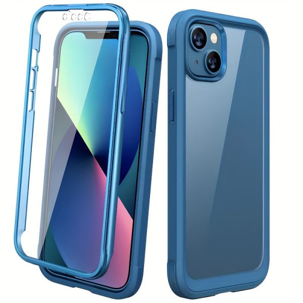 360 Degree Rugged SOLIGU Phone Case with Integrated Touch-Sensitive Anti-Scratch Screen Guard for iPhone 15 14 13 12 11/ Plus/ Pro/ Pro Max, Blue - Image 5