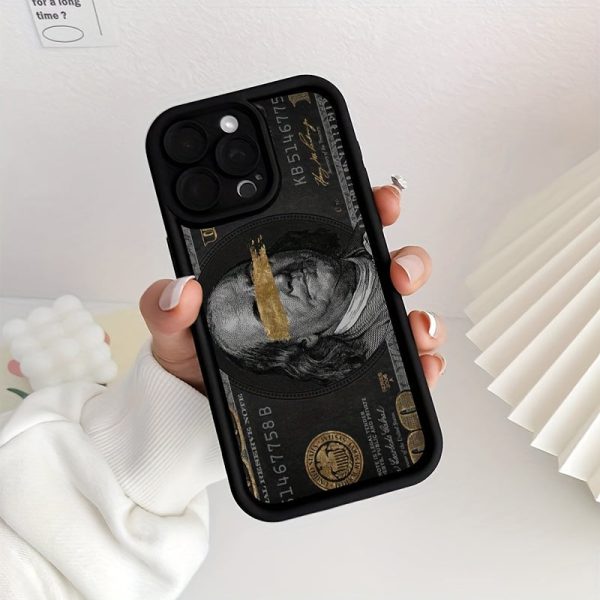 New Black Silicone Phone Case with Dollar Pattern, David, Trend, Ins Style, Shock Absorption, Non-slip, Lightweight, New Fashion Design, Unisex Premium Protective Hard Case for Iphone16 for Iphone16Promax for Iphone15 Pro for Iphone14 Plus for Iphone13 12 - Image 6