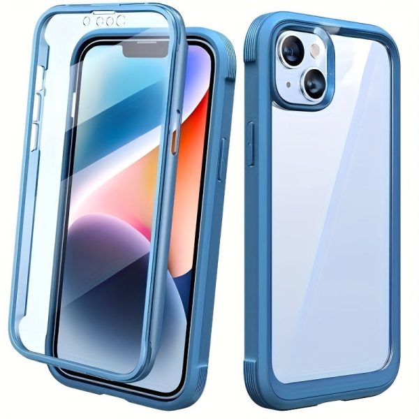 360 Degree Rugged SOLIGU Phone Case with Integrated Touch-Sensitive Anti-Scratch Screen Guard for iPhone 15 14 13 12 11/ Plus/ Pro/ Pro Max, Blue - Image 21