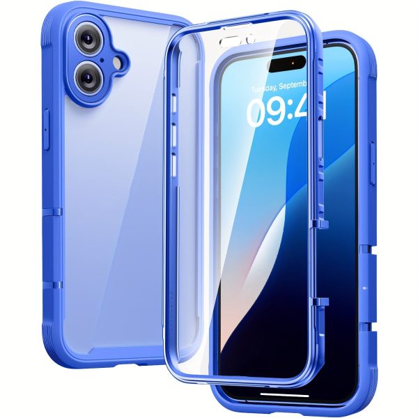 360 Degree Rugged SOLIGU Phone Case with Integrated Touch-Sensitive Anti-Scratch Screen Guard for iPhone 15 14 13 12 11/ Plus/ Pro/ Pro Max, Blue - Image 26
