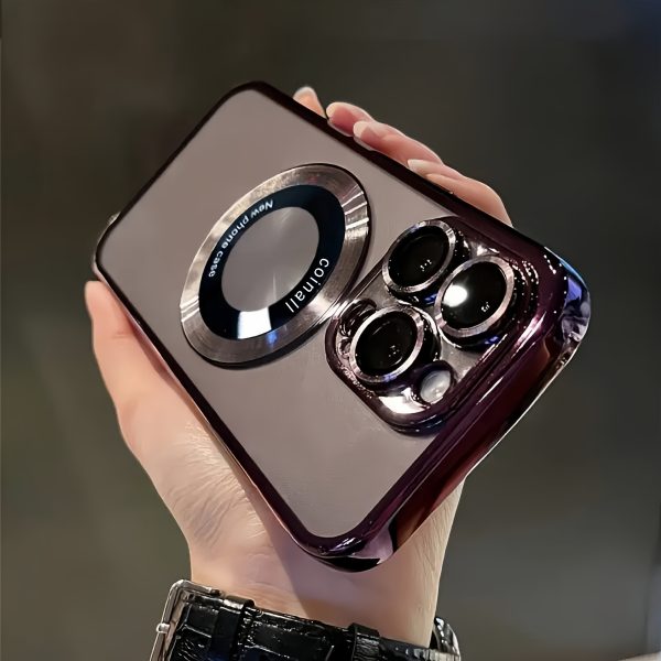 New Luxury Transparent Magnetic Wireless Charging Phone Case for Iphone 16/15/14/13/12/11 Pro Max Plus with Lens Protector Shockproof TPU Clear Cover - Image 6