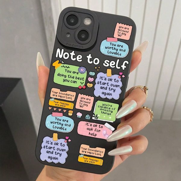 A Protective Phone Case Featuring Motivational Messages, Designed for Various Iphone Models Including The 16 Pro Max, 15, 14, 13, 12, 11, And Xsmax, with a Full Shockproof Black Soft Cover. - Image 4