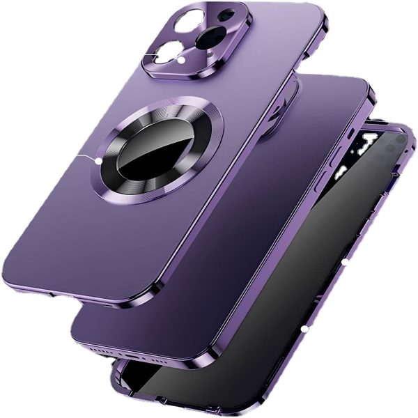 [Magnetic Privacy Case] Magnetic Privacy Protection Case for Iphone 16/15/14/13/12 Pro Max Plus Series, with Anti-Peep Screen and Two-In-One Design, Full Metal Frame - Image 2