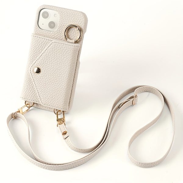 Synthetic Faux Leather Phone Case for Iphone 15, 14 Plus, 13, 12, And 11 Pro Max, Featuring a Long Lanyard Crossbody Bag, Shock-Absorbing Cover, And Mirror. - Image 7
